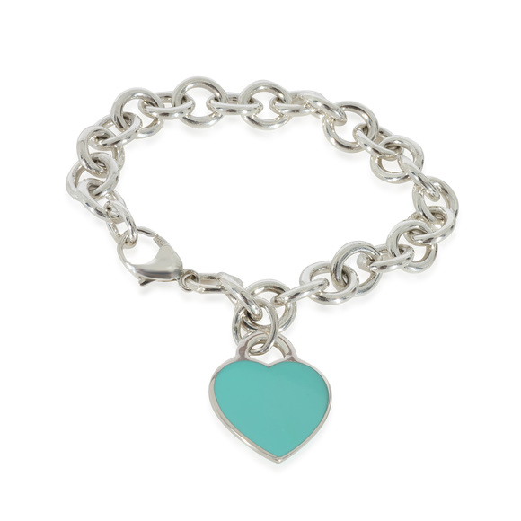 Tiffany & Co. Jewelry - Tiffany & Co. Return to Tiffany Blue Heart Tag Bracelet in Sterling Silver